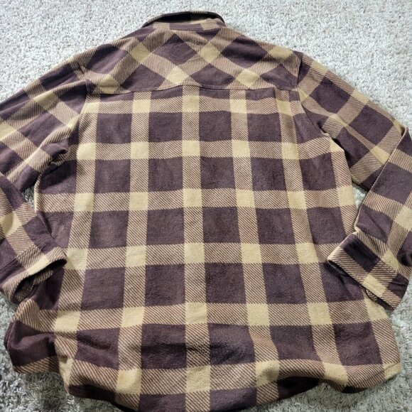 Freedom Foundry Flannel Shirt Mens Large Brown Plaid Button Up Long Sleeve - Picture 5 of 7